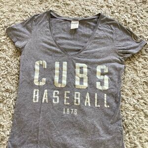 PINK Victoria's Secret Gray Cubs Baseball Jersey